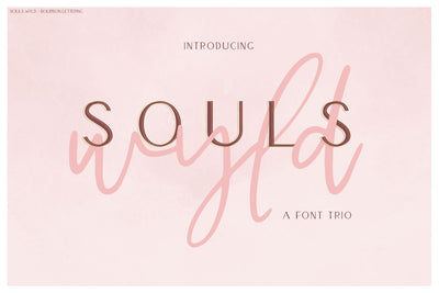 Souls Wyld Signature Script and Sans Trio Font Beck McCormick 