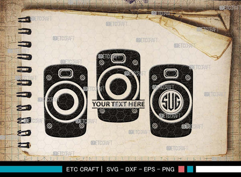 Sound Box Monogram, Sound Box Silhouette, Sound Box SVG, Speakers Svg, Speaker Box Svg, Speaker Boombox Svg, Loudspeaker Svg, SB00533 SVG ETC Craft 