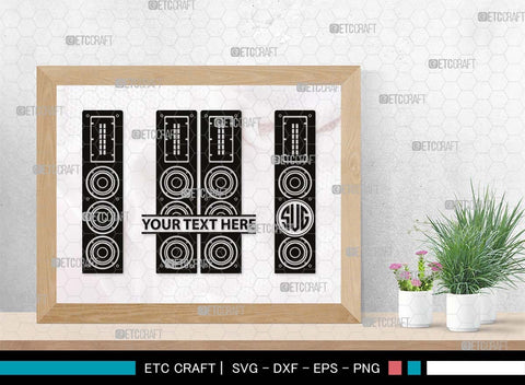 Sound Box Monogram, Sound Box Silhouette, Sound Box SVG, Speakers Svg, Speaker Box Svg, Speaker Boombox Svg, Loudspeaker Svg, SB00533 SVG ETC Craft 