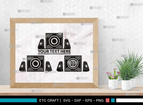 Sound Box Monogram, Sound Box Silhouette, Sound Box SVG, Speakers Svg, Speaker Box Svg, Speaker Boombox Svg, Loudspeaker Svg, SB00533 SVG ETC Craft 