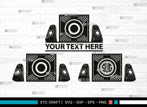 Sound Box Monogram, Sound Box Silhouette, Sound Box SVG, Speakers Svg, Speaker Box Svg, Speaker Boombox Svg, Loudspeaker Svg, SB00533 SVG ETC Craft 