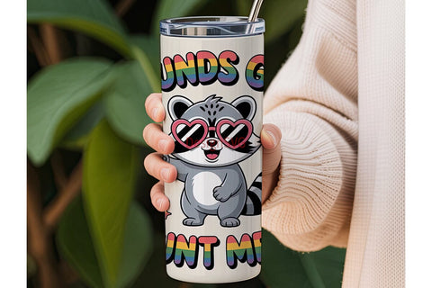 Sounds Gay Raccoon 20oz Tumbler Sublimation DesignSVG 