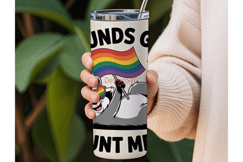 Sounds Gay Raccoon 20oz Tumbler Wrap Sublimation DesignSVG 