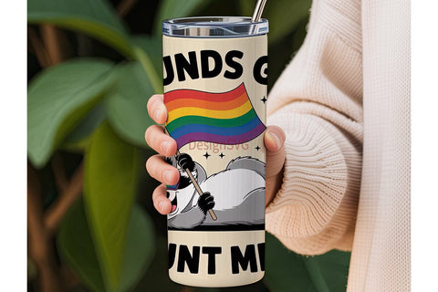 Sounds Gay Raccoon 20oz Tumbler Wrap Sublimation DesignSVG 