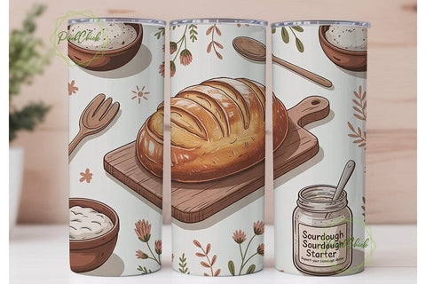 Sourdough Baker 20oz Tumbler Wrap Sublimation PixelChick 