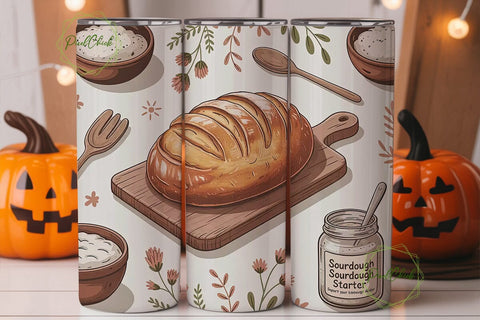Sourdough Baker 20oz Tumbler Wrap Sublimation PixelChick 