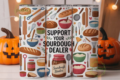 Sourdough Baker 20oz Tumbler Wrap Sublimation PixelChick 
