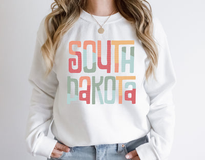 South Dakota Retro Typography PNG | Vintage State Name Design | Sublimation Digital Download Sublimation Print Perfect Design Shop 