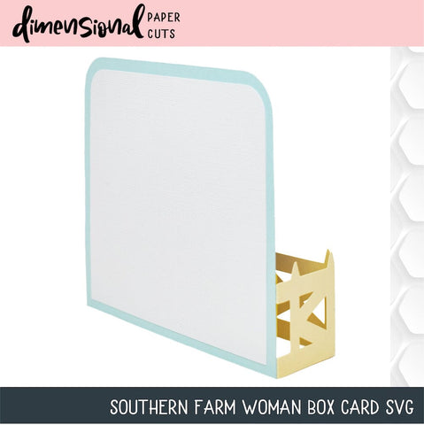 Southern Farm Woman Box Card SVG Files 3D Paper Dimensional Paper Cuts LLC 