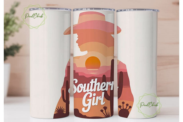 Southern Girl 20oz Tumbler Wrap Sublimation PixelChick 