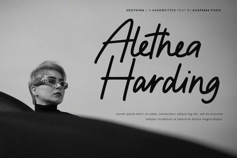 Southing - Handwritten Font Font Alpaprana Studio 