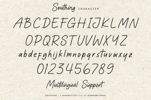 Southing - Handwritten Font Font Alpaprana Studio 