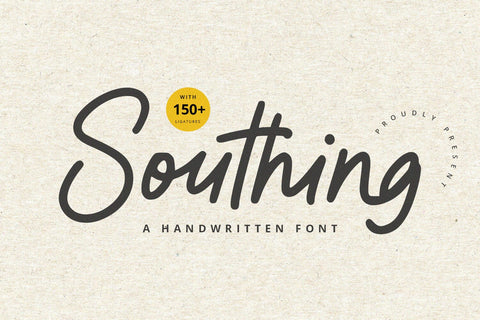 Southing - Handwritten Font Font Alpaprana Studio 