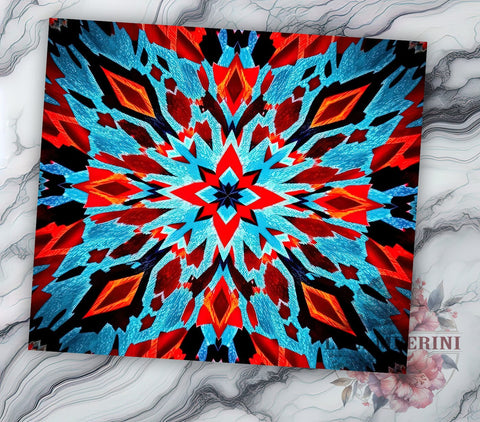 Southwest Aztec Print 20oz Tumbler, Aztec Print Design, 20oz Sublimation, Western Decor, Tribal Print Drinkware, Country Style Tumbler, Unique Southwest Gift Sublimation Li Zamperini 