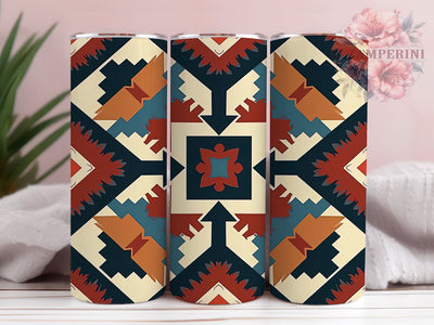 Southwest Aztec Print 20oz Tumbler, Aztec Print Design, 20oz Sublimation, Western Decor, Tribal Print Drinkware, Country Style Tumbler, Unique Southwest Gift Sublimation Li Zamperini 
