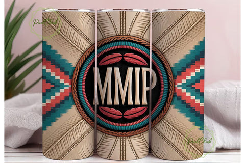 Southwestern Beaded Monogram Tumbler Sublimation PixelChick 