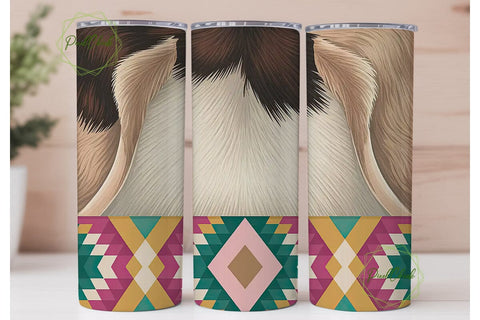Southwestern Cowhide 20oz Tumbler Wrap Sublimation PixelChick 