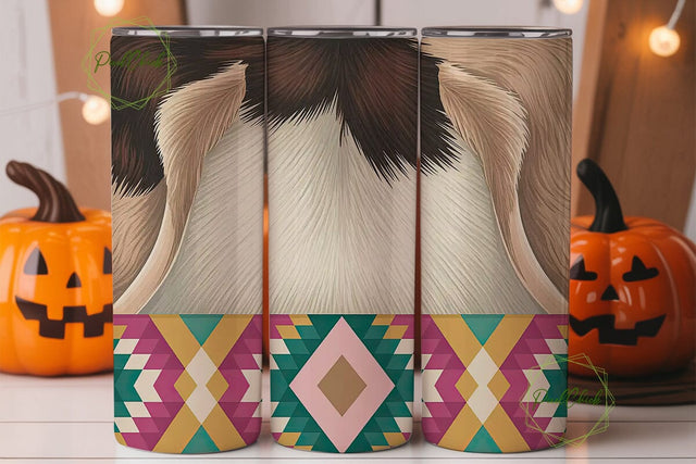 Southwestern Cowhide 20oz Tumbler Wrap Sublimation PixelChick 
