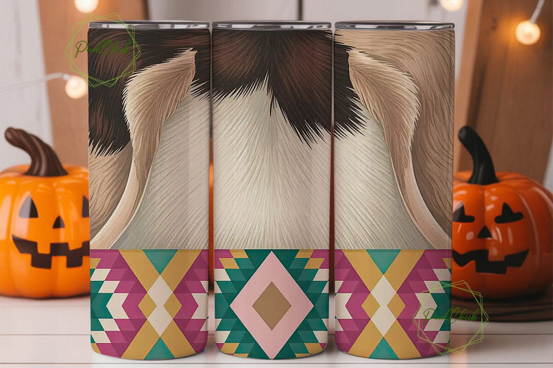 Southwestern Cowhide 20oz Tumbler Wrap Sublimation PixelChick 