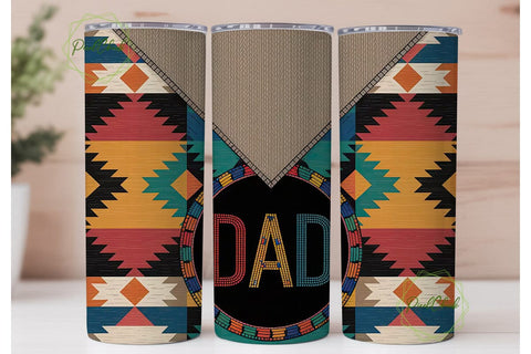 Southwestern Dad 20oz Tumbler Wrap Sublimation PixelChick 
