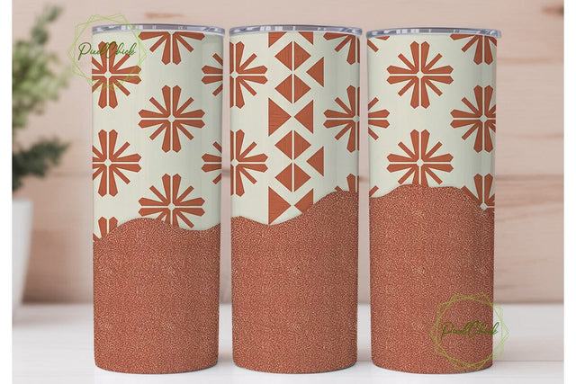 Southwestern Glitter 20oz Tumbler Wrap Sublimation PixelChick 