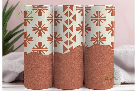Southwestern Glitter 20oz Tumbler Wrap Sublimation PixelChick 