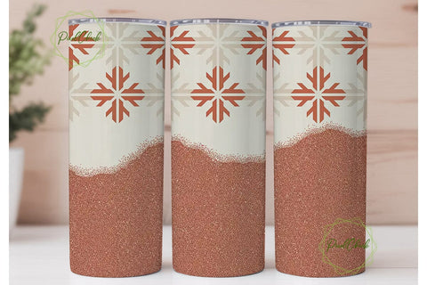 Southwestern Glitter 20oz Tumbler Wrap Sublimation PixelChick 