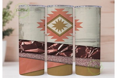 Southwestern Rustic Tumbler Wrap Sublimation PixelChick 