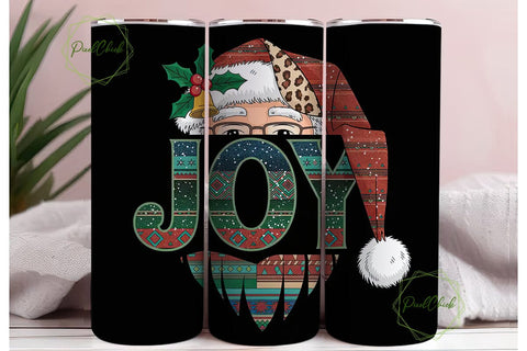 Southwestern Santa Christmas Tumbler Sublimation PixelChick 