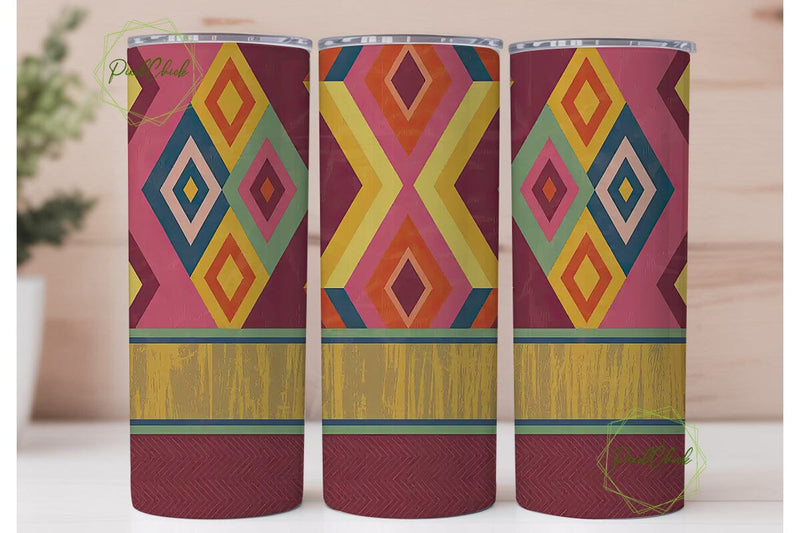 Southwestern Tribal 20oz Tumbler Wrap Sublimation PixelChick 
