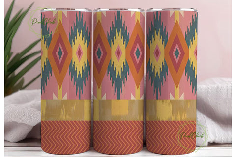 Southwestern Tribal 20oz Tumbler Wrap Sublimation PixelChick 