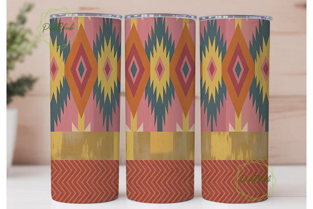Southwestern Tribal 20oz Tumbler Wrap Sublimation PixelChick 