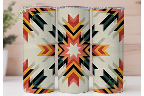 Southwestern Tribal Pattern 20oz Tumbler Sublimation PixelChick 