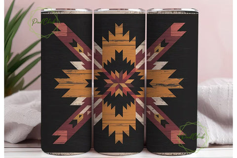 Southwestern Tribal Pattern 20oz Tumbler Sublimation PixelChick 