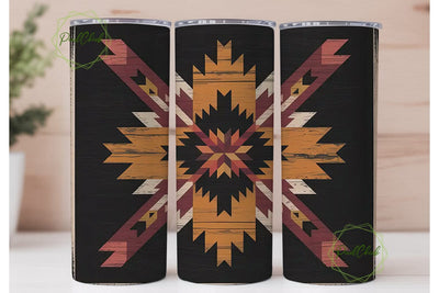 Southwestern Tribal Pattern 20oz Tumbler Sublimation PixelChick 