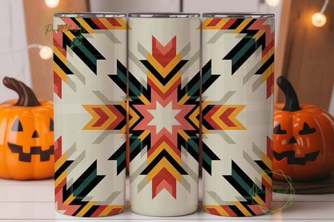 Southwestern Tribal Pattern 20oz Tumbler Sublimation PixelChick 