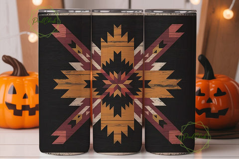 Southwestern Tribal Pattern 20oz Tumbler Sublimation PixelChick 