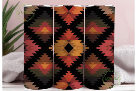 Southwestern Tribal Pattern 20oz Tumbler Sublimation PixelChick 