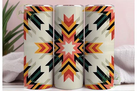 Southwestern Tribal Pattern 20oz Tumbler Sublimation PixelChick 