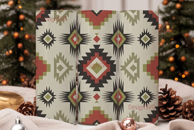 Southwestern Tribal Tumbler Wrap Sublimation DesignSVG 