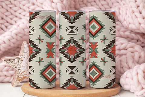 Southwestern Tribal Tumbler Wrap Sublimation DesignSVG 