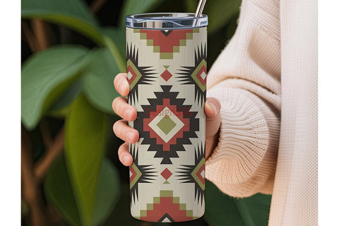 Southwestern Tribal Tumbler Wrap Sublimation DesignSVG 