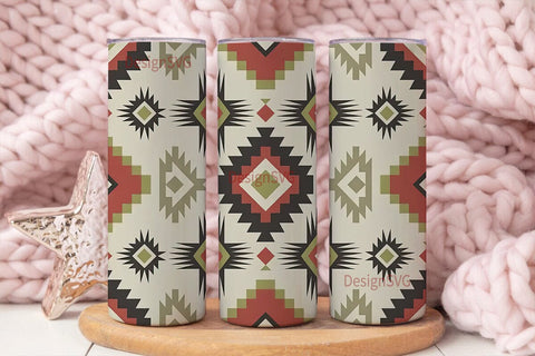 Southwestern Tribal Tumbler Wrap Sublimation DesignSVG 