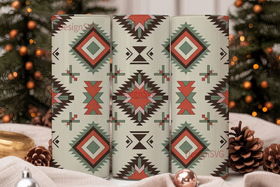 Southwestern Tribal Tumbler Wrap Sublimation DesignSVG 