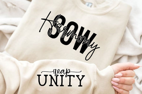 Sow Harmony Sleeve SVG Design, Inspirational sleeve SVG, Motivational Sleeve SVG, Positive Sleeve SVG SVG Regulrcrative 
