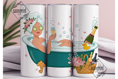 Spa Day Grandma 20oz Tumbler Wrap Sublimation sassyprint 
