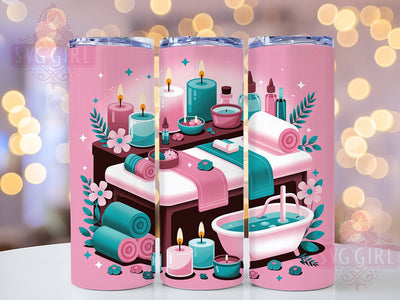 Spa Day Relaxation Self Care Tumbler Wrap, Relaxation Drinkware Design, 20Oz Sublimation Wrap, Wellness Gift Idea, Self Care Coffee Cup, Mindfulness Quote Mug, Boho Spa Decor Sublimation SvggirlplusArt 