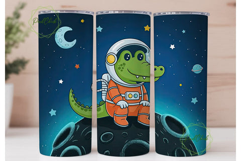 Space Alligator 20oz Tumbler Wrap Sublimation PixelChick 