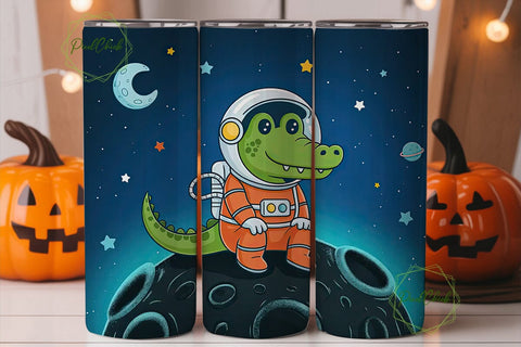 Space Alligator 20oz Tumbler Wrap Sublimation PixelChick 