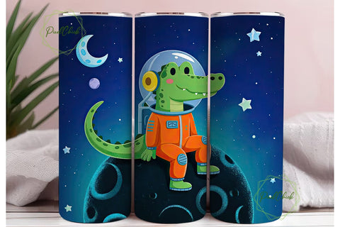 Space Alligator 20oz Tumbler Wrap Sublimation PixelChick 